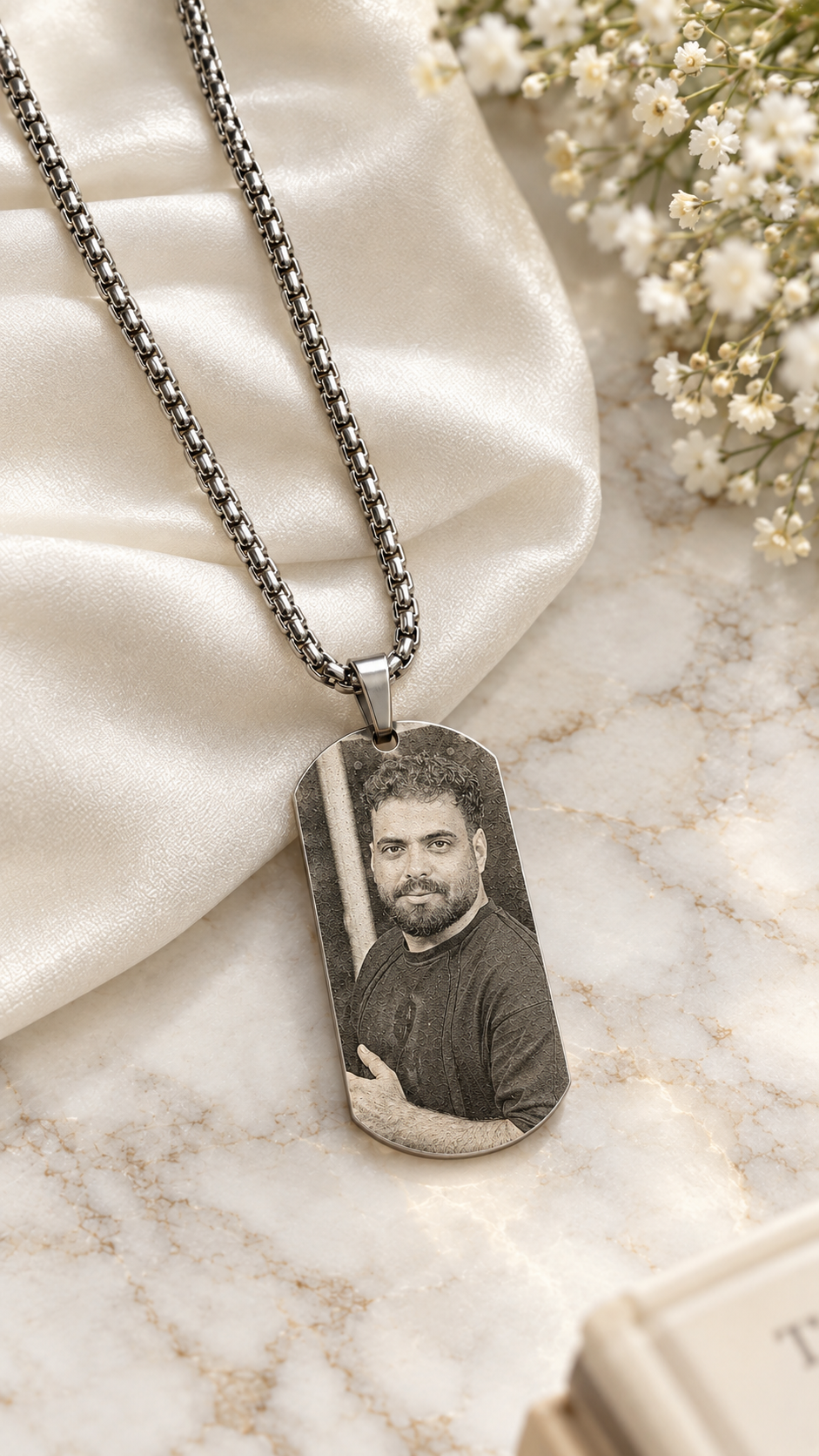 گردنبند پلاک حک چهره