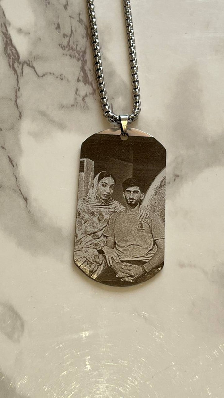 گردنبند پلاک حک چهره